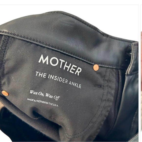 Mother The Insider Ankle in Wax On, Wax Off Faux Leather - Picture 2 of 4